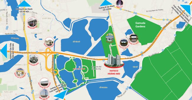 Hateco Hoàng Mai toạ lạc tại vị trí vô cùng đắc địa
