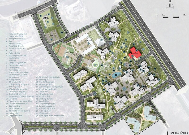 Mặt bằng tổng thể KĐT Hồng Hà Eco City