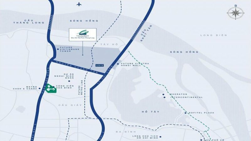 Vị trí vàng của dự án chung cư The Link 345 Ciputra