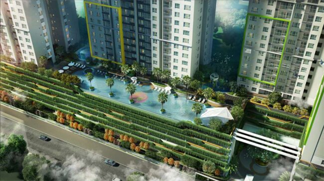 Cảnh quan Seasons Avennue nhìn từ trên cao