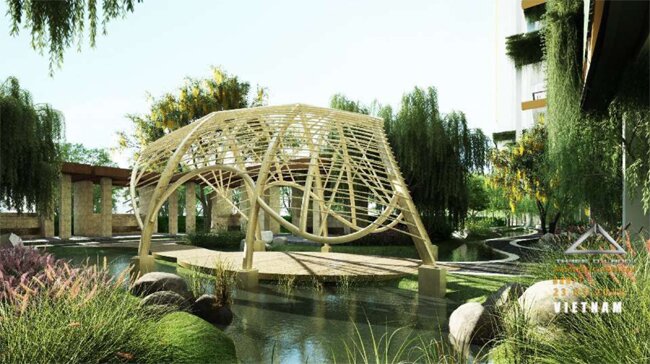 Suối mùa hạ chung cư Seasons Avenue