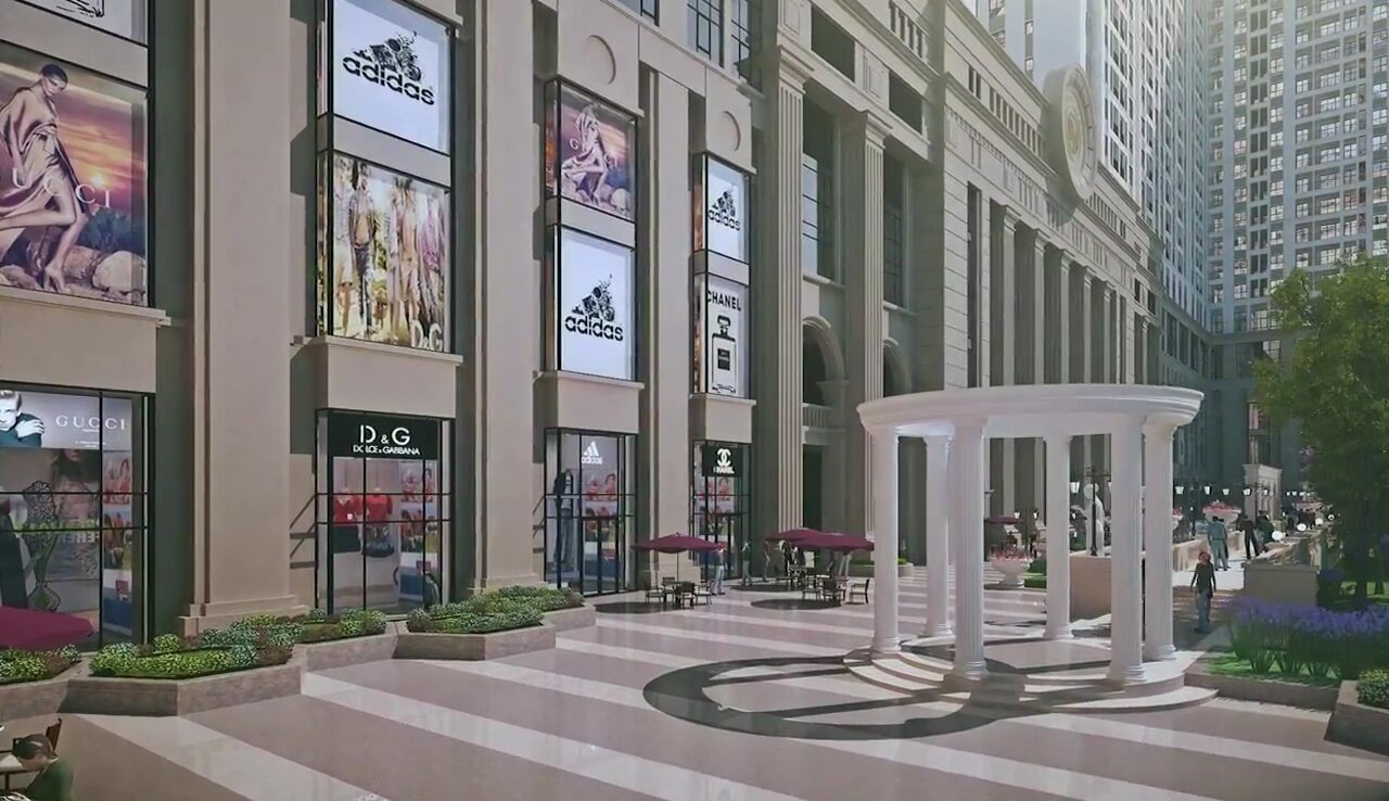 Phối cảnh trung tâm thương mại Roman Plaza trên trục đường Lê Văn Lương
