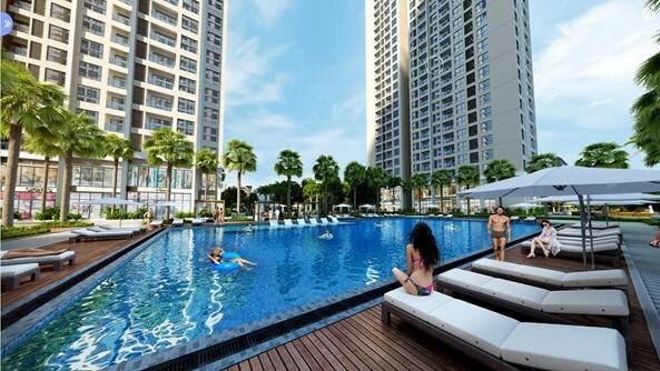 Bể bơi tại dự án Vinhomes green Bay Mễ Trì