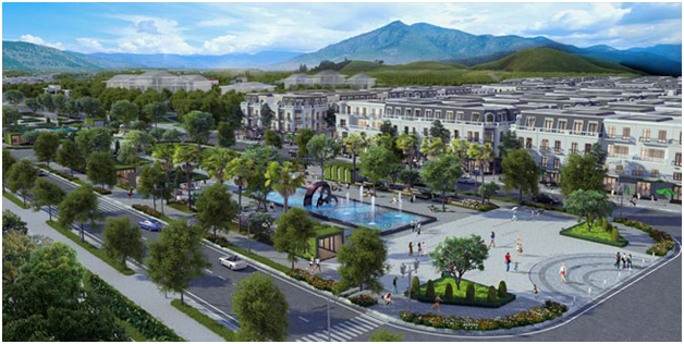 Cảnh quan độc đáo của quảng trường Vinhomes Dragon Bay