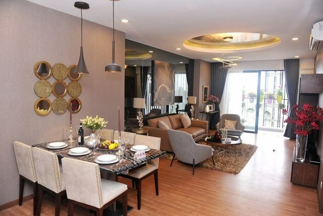 Phòng khách căn hộ Five Star Garden. Khách hàng nhận ngay gói nội thất lên đến 60 triệu đồng