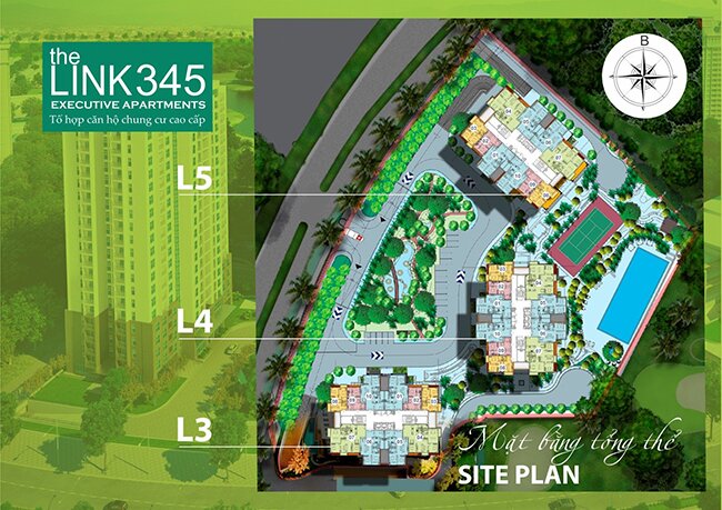 Mặt bằng tổng thể dự án the link 345 ciputra