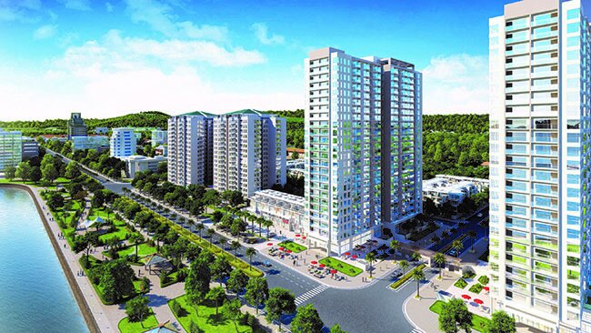 Phối cảnh chung cư Green Bay Premium