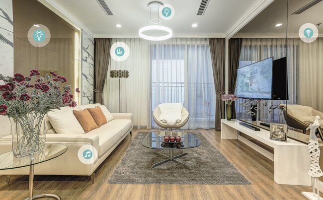 Phối cảnh phòng khách căn hộ SmartHome