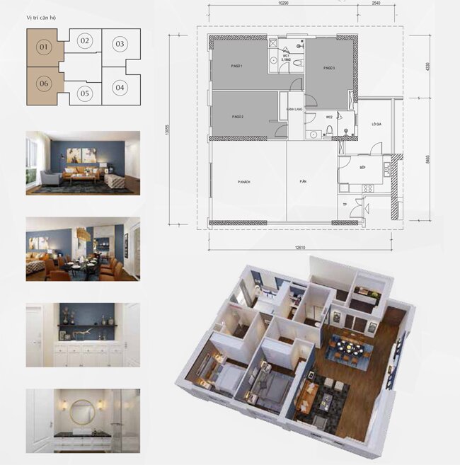 Thiết kế căn hộ điển hình 01 - 06