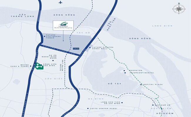 vị trí dự án chung cư the link ciputra hà nội